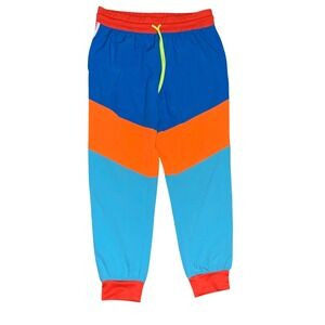 Zumba "Color Your Dance Floor" Track Pant Colorblock Jogger L Athleisure Blu Org